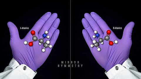 amino acids in two mirror image versions