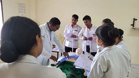 Group of medical students in Lucknow engaged in practical learning