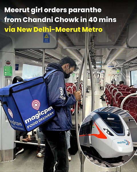 Delhi - Meerut Metro: Paranthe Delivered In 40 Mins