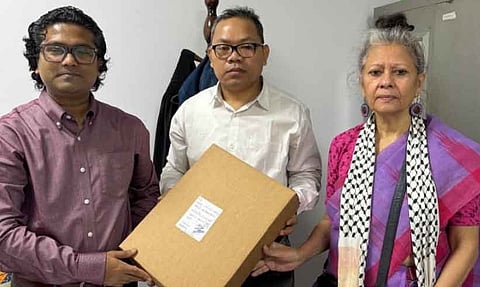 আন্তর্জাতিক অপরাধ ট্রাইব্যুনালে&nbsp;মাইকেল চাকমা লিখিত অভিযোগ জমা দিয়েছেন। ছবি-সংগৃহিত।