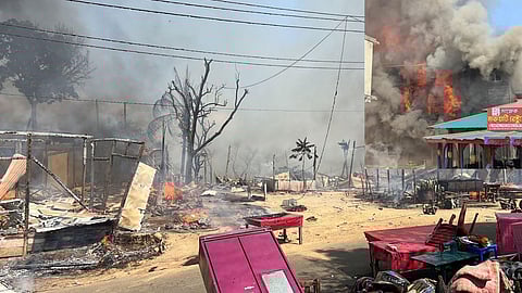 সাজেক ভ্যালিতে রিসোর্টে ভয়াবহ আগুন