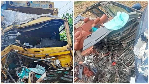 ট্রাক-মাই‌ক্রোবা‌সের মু‌খোমু‌খি সংঘর্ষে নিহত ৩ ‌