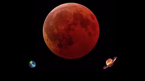 আজ রক্তিম চাঁদের সঙ্গে দেখা যাবে উজ্জ্বল ২ গ্রহ!