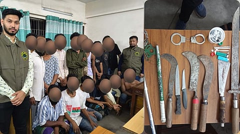 বিশেষ অভিযানে বিভিন্ন অপরাধে জড়িত ১৬ জনকে দেশীয় অস্ত্রসহ গ্রেফতার 