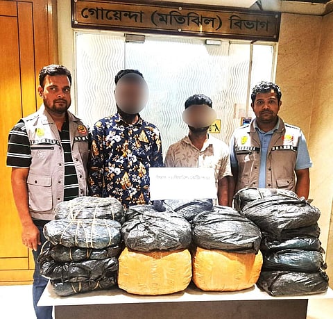 ৪২ কেজি গাঁজাসহ দুই মাদক কারবারিকে গ্রেফতার করেছে ডিবি
