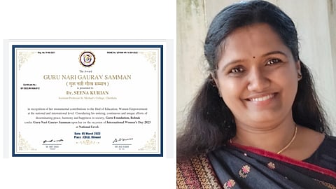 നാരി ഗൗരവ്വ് പുരസ്‌കാർ 2023 ഡോ. സീന കുര്യന്