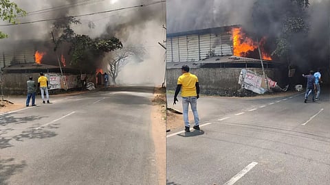 ഇവന്‍റ് മാനേജ്മെന്‍റ് കമ്പനിയുടെ ഗോഡൗണിൽ തീപിടുത്തം