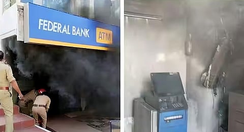 ആറ്റിങ്ങലിൽ എടിഎം കൗണ്ടറിന് തീപിടിച്ചു; ഒഴിവായത് വന്‍ ദുരന്തം