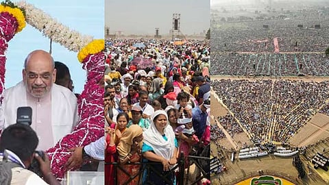 നവി മുംബൈയിലെ ഘാർഖറിൽ ഭൂഷൺ അവാർഡ്‌ദാന ചടങ്ങിൽ പങ്കെടുത്ത 11 പേർ സൂര്യാഘാതമേറ്റ് മരിച്ചു