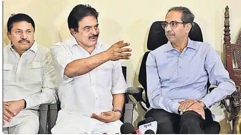ഉദ്ധവ് താക്കറെ കെ സി വേണുഗോപാൽ കൂടിക്കാഴ്‌ച; ഇരു പാർട്ടികളും ഒരുമിച്ച് പ്രവർത്തിക്കുമെന്ന് നേതാക്കൾ
