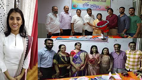 സിവിൽ സർവീസ് പരീക്ഷയിൽ മഹാരാഷ്ട്രയിലെ ഒന്നാം റാങ്ക് കാരിയായ  ഡോ കാഷ്‌മീര സംഖേയെ ആദരിച്ച് താനെ നഗരം