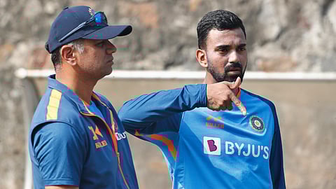 Rahul Dravid and KL Rahul