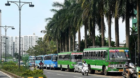 Bus service with doors open; fine of ~12.7 lakh collected