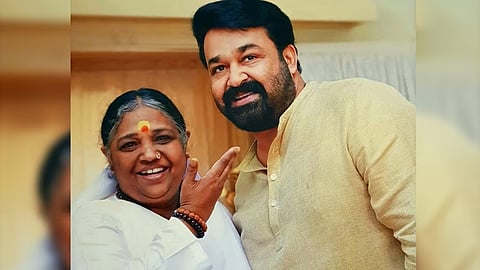 Mohanlal And Matha Amirthanatha Mayi