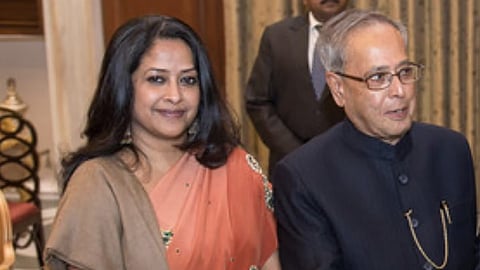 Sharmishtha with Pranab Mukherjee