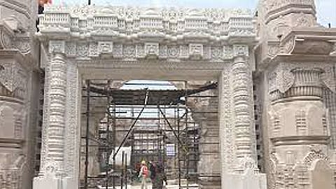 Ram temple under construction in Ayodhya