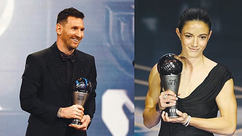 ഫി​ഫ ദ ​ബെ​സ്റ്റ് പു​ര​സ്കാ​രം മെ​സി​ക്ക്; ഐ​താ​ന ബോ​ന്മാ​റ്റി വ​നി​താ താ​രം