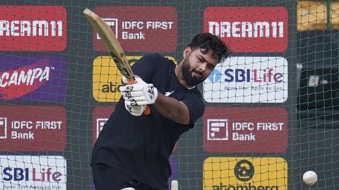 Rishabh Pant during practice