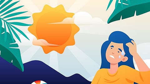 Representative graphics for summer vacation precaution