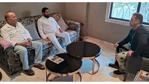 നടൻ സൽമാൻ ഖാന്റെ വീട് സന്ദർശിച്ച് മുഖ്യമന്ത്രി ഏകനാഥ് ഷിൻഡെ