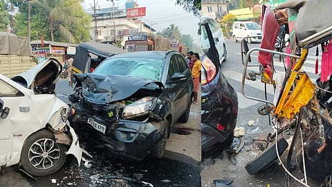 പെരുമ്പാവൂരിൽ മൂന്നു വാഹനങ്ങൾ കൂട്ടിയിടിച്ചു; ഒരു മരണം