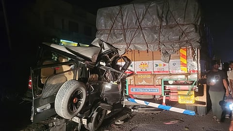 jeep lorry accident at vellore 3 death