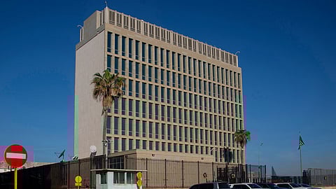 The US embassy in Havana, Cuba, on 4 January 2023. Photograph: Ismael Francisco/AP