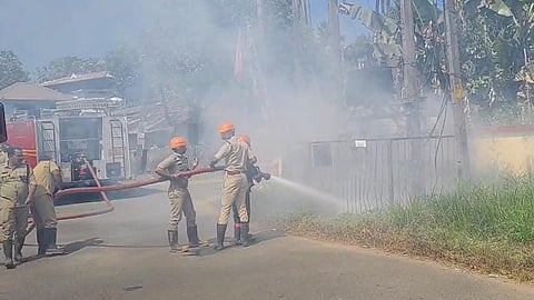 Fire broke out in transformer at Thangalam