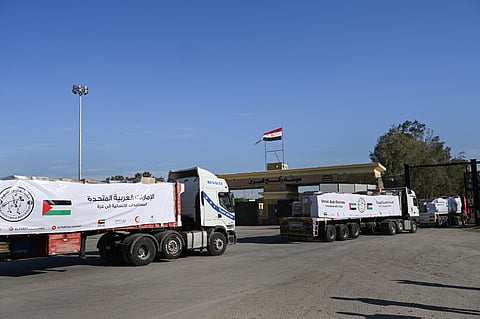 Three UAE convoys arrive in Gaza with relief and medical aid