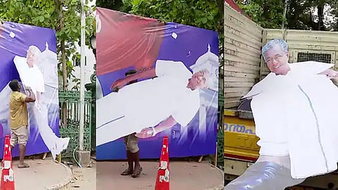 The incident of installing the Chief Minister's flex in front of the Secretariat; High Court strongly criticized