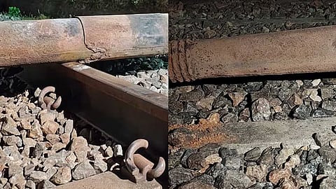 electric post across railway track in kundara