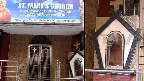 christian church attacked in Delhi