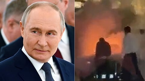Russian President Putin's official car exploded