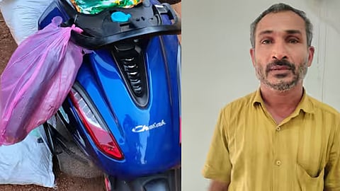 Kasaragod native arrested for attempting to smuggle illegal drugs on scooter