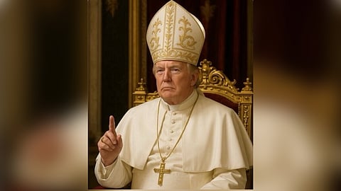 Trump posts own AI image in Pope attire