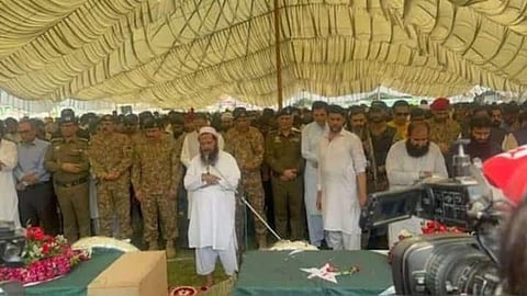 LeT terrorist Hafiz Abdul Rauf leads funeral of terrorists killed in Operation Sindoor