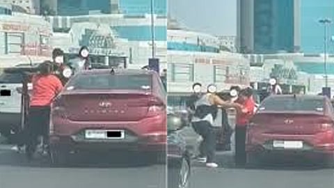 Sharjah Police take action against 2 drivers who argued and assaulted each other middle of the road 