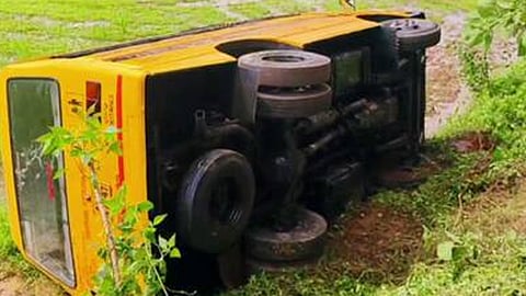 school bus accident in trivandrum