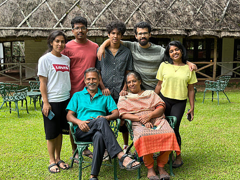 Shiny teacher and family