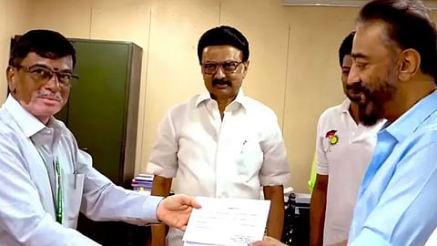 Kamal Haasan files nomination for Rajya Sabha