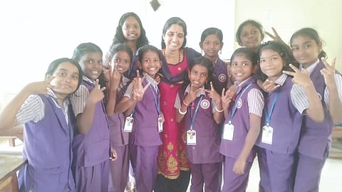 Visually impaired teacher