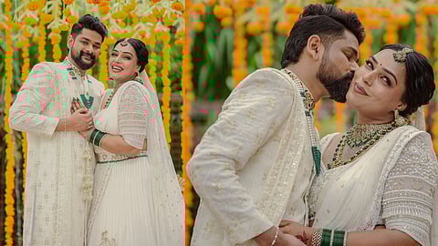 Make up artist seema vineeth wedding photos