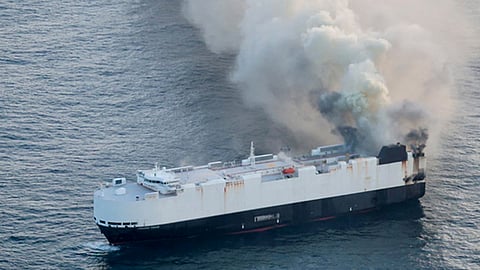 cargo Ship carrying 3,000 cars sinks in Pacific ocean