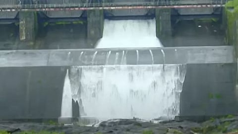 heavy rain persists banasura sagar dam shutter raised