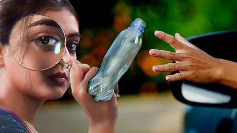 Video reward for waste disposal in public places