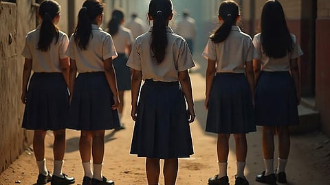 Blood stain found in school bathroom, girls strip for period check