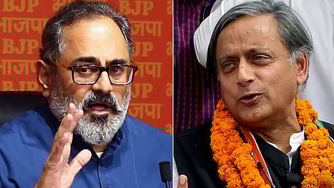 rajeev chandrasekhar reacted in shashi tharoor bjp entry