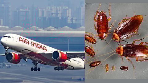 cockroaches in air india flight