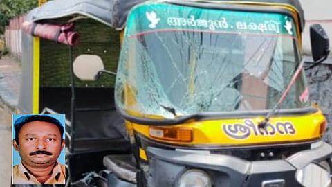 auto driver died in road accident changanassery