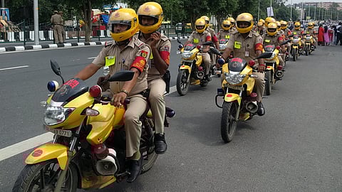 Delhi police launches Jaguar and Jhansi bikes for patrolling